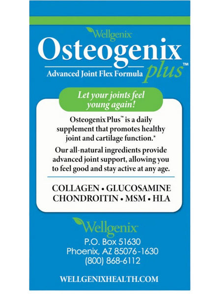 Wellgenix, Osteogenix Plus Advanced Joint Flex Formula, 90 Tablets
