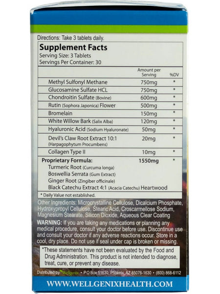 Wellgenix, Osteogenix Plus Advanced Joint Flex Formula, 90 Tablets