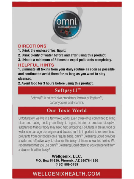 Wellgenix, Omni Cleansing Liquid Extra Strength, Fruit Punch, 1 fl oz