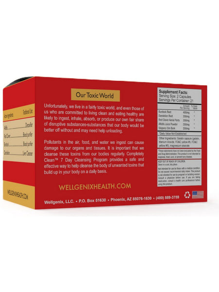 Wellgenix, Completely Clean 7 Day Cleansing Program, 42 Cleansing Capsules