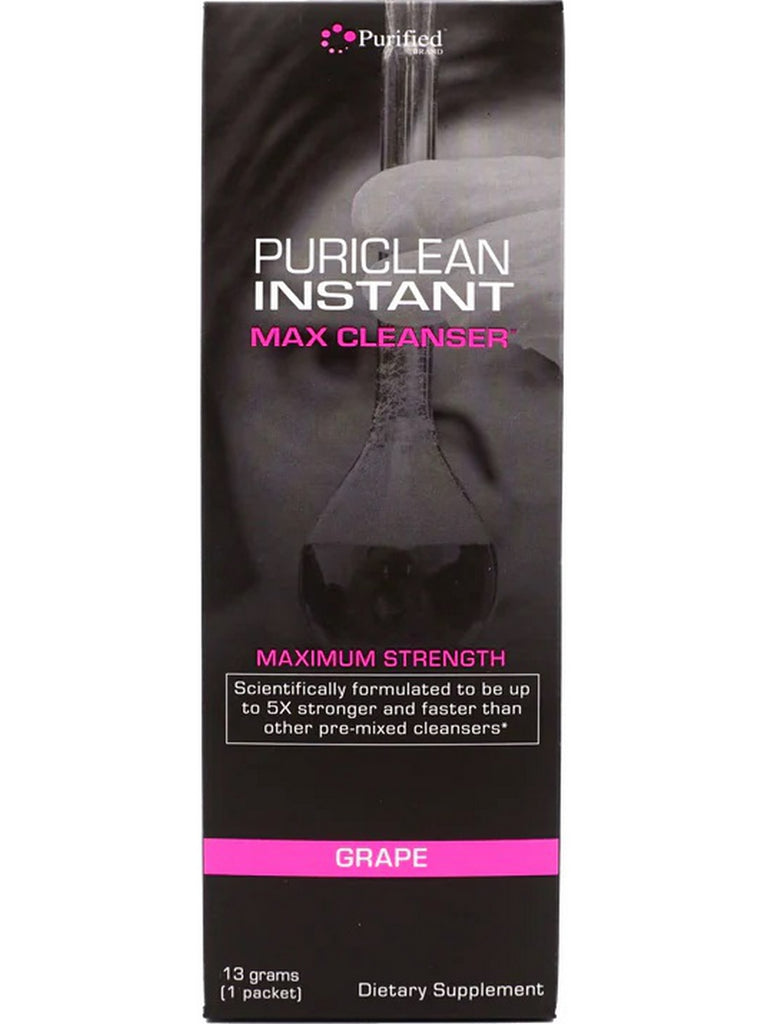 Wellgenix, Puriclean Instant Max Cleanser, Maximum Strength, Grape, 1 Packet (13 Grams)