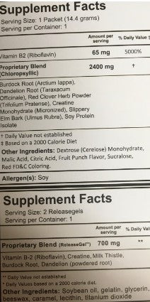 Wellgenix, Puriclean Instant Max Cleanser Duo, Maximum Strength, Tropical Punch, 1 Packet (14.4 Grams) and 2 Releasegels