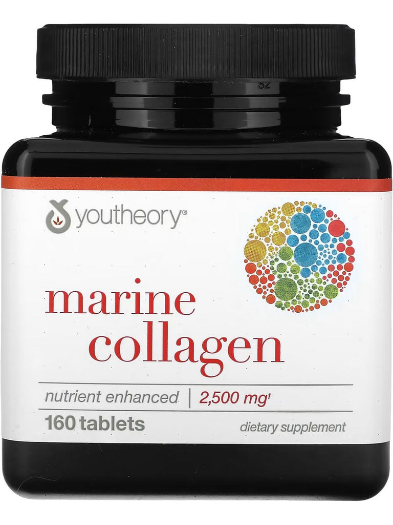 Youtheory, Marine Collagen, 160 Tablets