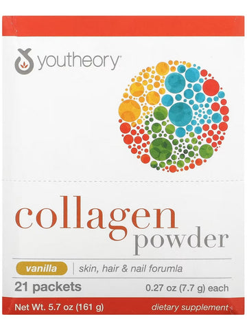 Youtheory, Collagen Powder Box Vanilla Packets, 21 Packets