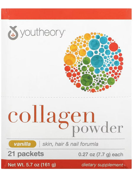 Youtheory, Collagen Powder Box Vanilla Packets, 21 Packets