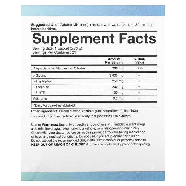 Youtheory, Sleep Powder Box Advanced Packets, 21 Packets