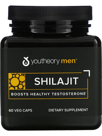 Youtheory, Men's Shilajit Advanced, Boosts Healthy Testosterone, 60 Capsules