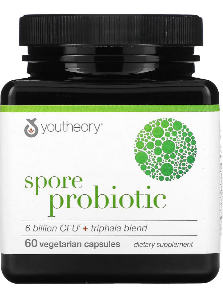 Youtheory, Spore Probiotic Advanced, 6 Billion CFU+Triphala Blend, 60 Vegetarian Capsules