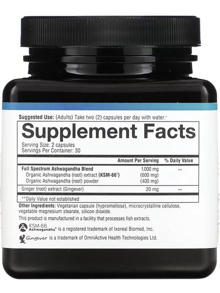 Youtheory, Ashwagandha, 60 Vegetarian Capsules