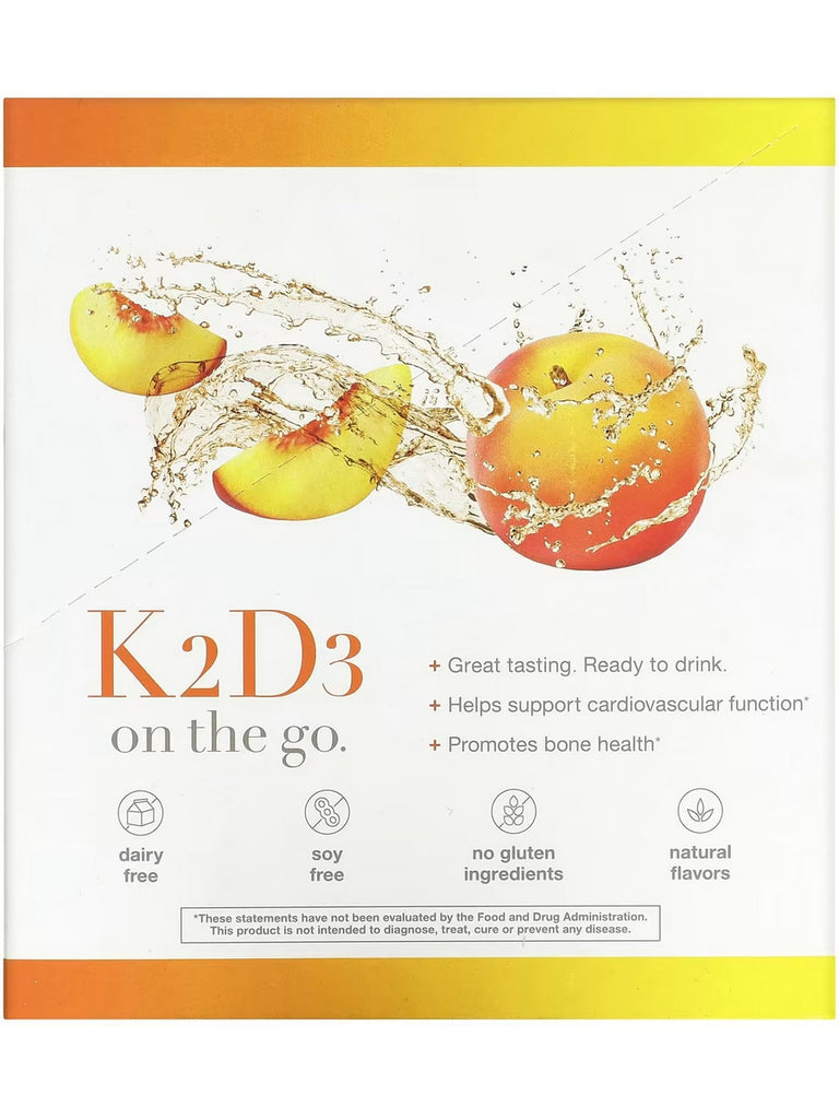 Youtheory, K2D3 On The Go, Liquid, Peach, 12 Packets