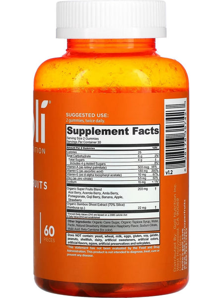 Goli Nutrition, Superfruits Gummies, Mixed Fruit, 60 Pieces