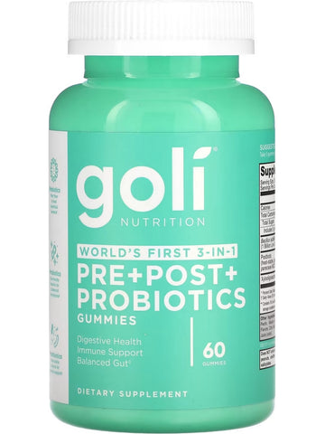 Goli Nutrition, World's First 3-in-1, Pre+Post+Probiotics Gummies, 60 Gummies