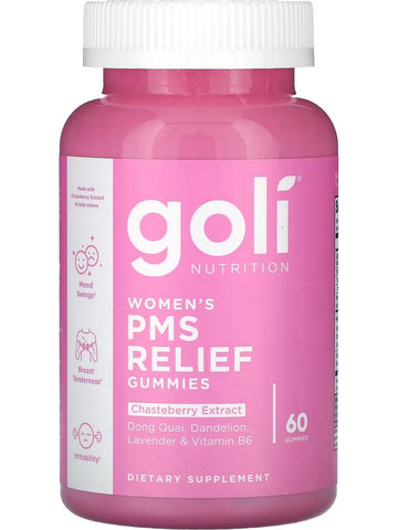 Goli Nutrition, Women's PMS Relief Gummies, Chasteberry Extract, 60 Gummies