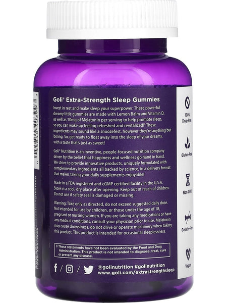 Goli Nutrition, Extra-Strength Sleep Gummies, 50 Gummies