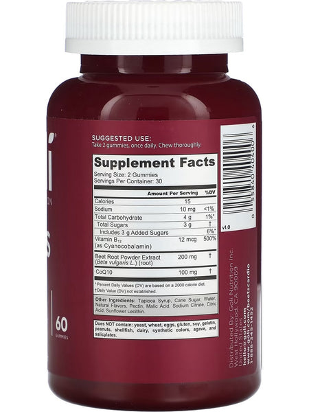 Goli Nutrition, Beets Cardio Gummies, Beet Root Powder Extract, 60 Gummies