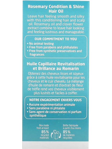 Weleda, Rosemary Condition and Shine Hair Oil, Rosemary Extracts, 1.7 fl oz