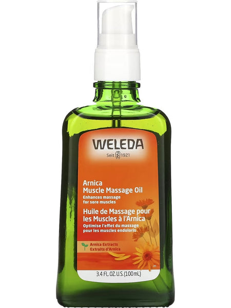 Weleda, Arnica Muscle Massage Oil, Arnica Extracts, 3.4 fl oz