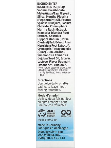 Weleda, Oral Care Salt Toothpaste, Peppermint, 2.5 fl oz