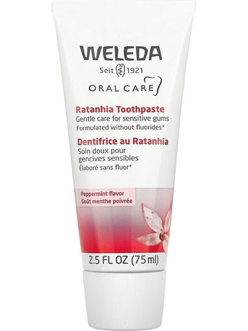 Weleda, Oral Care Ratanhia Toothpaste, Peppermint, 2.5 fl oz