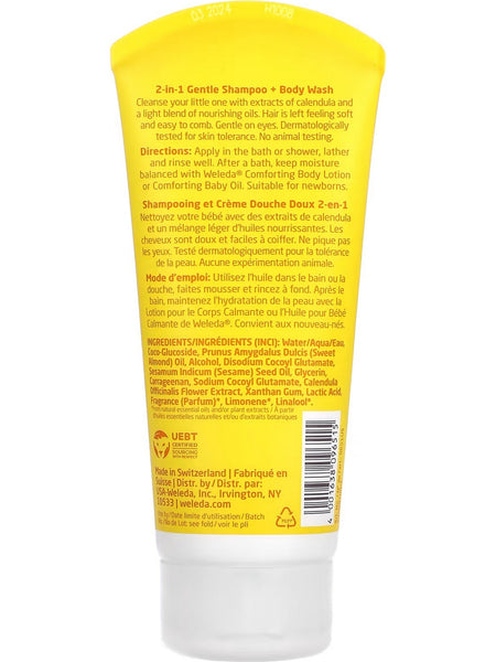 Weleda, Baby 2-in-1 Gentle Shampoo + Body Wash, Calendula Extracts, 6.8 fl oz