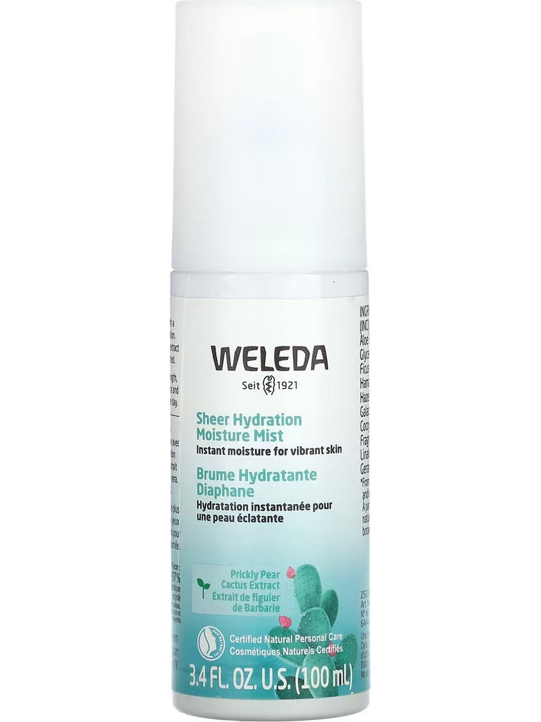 Weleda, Sheer Hydration Moisture Mist, Prickly Pear Cactus Extract, 3.4 fl oz