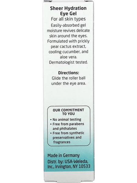 Weleda, Sheer Hydration Eye Gel, Prickly Pear Cactus Extract, 0.34 fl oz