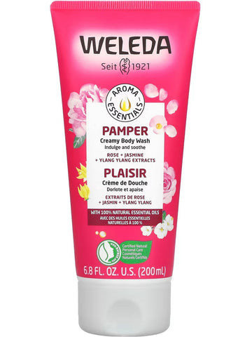 Weleda, Aroma Essentials Pamper Creamy Body Wash, Rose + Jasmine + Ylang Ylang Extracts, 6.8 fl oz