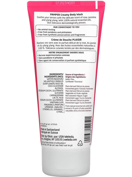 Weleda, Aroma Essentials Pamper Creamy Body Wash, Rose + Jasmine + Ylang Ylang Extracts, 6.8 fl oz