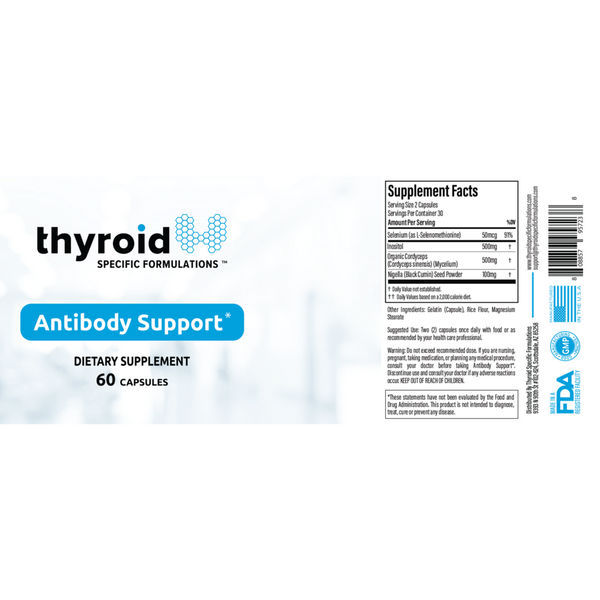 Thyroid Specific Formulations, Antibody Support, 60 Capsules