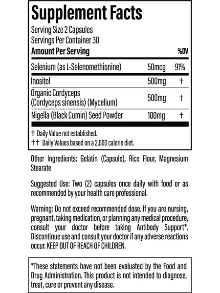 Thyroid Specific Formulations, Antibody Support, 60 Capsules