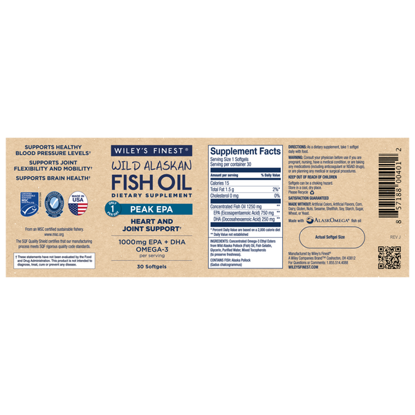 Wiley's Finest, Peak EPA, 30 Softgels