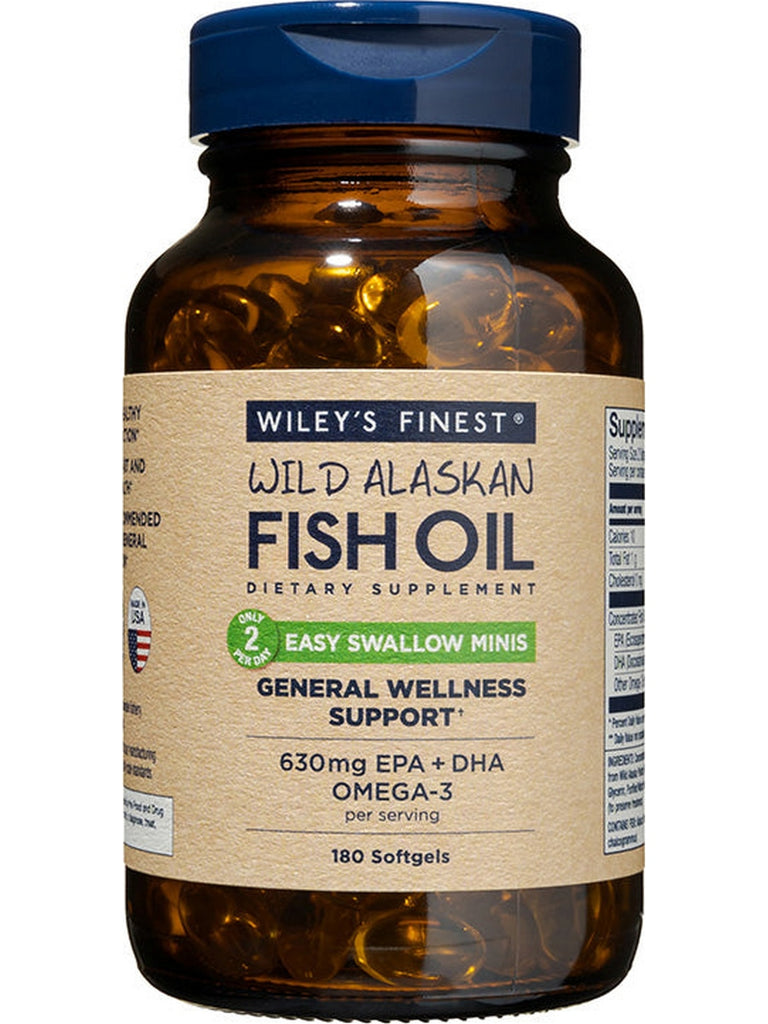 Wiley's Finest, Easy Swallow Minis, 180 Softgels