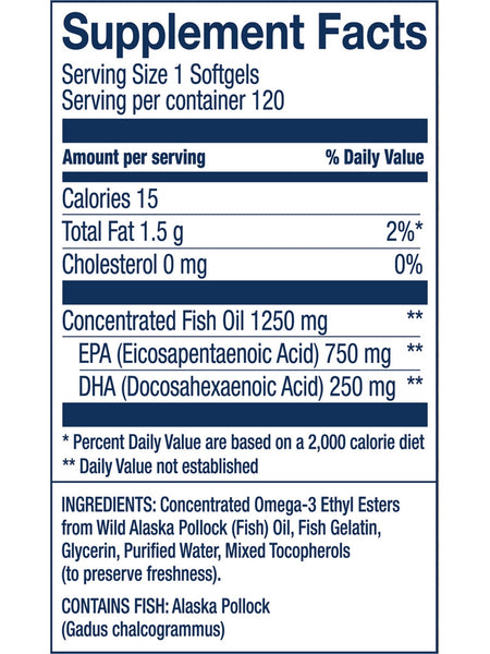Wiley's Finest, Peak EPA, 120 Softgels