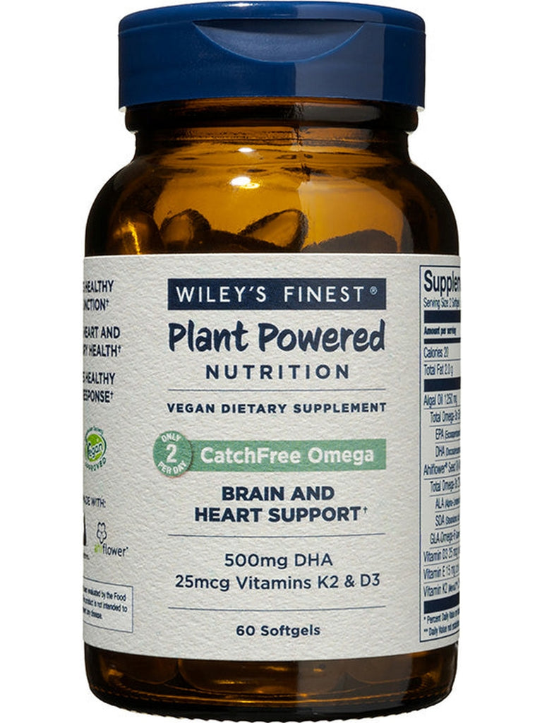 Wiley's Finest, CatchFree Omega, Plant Powered, 60 Softgels