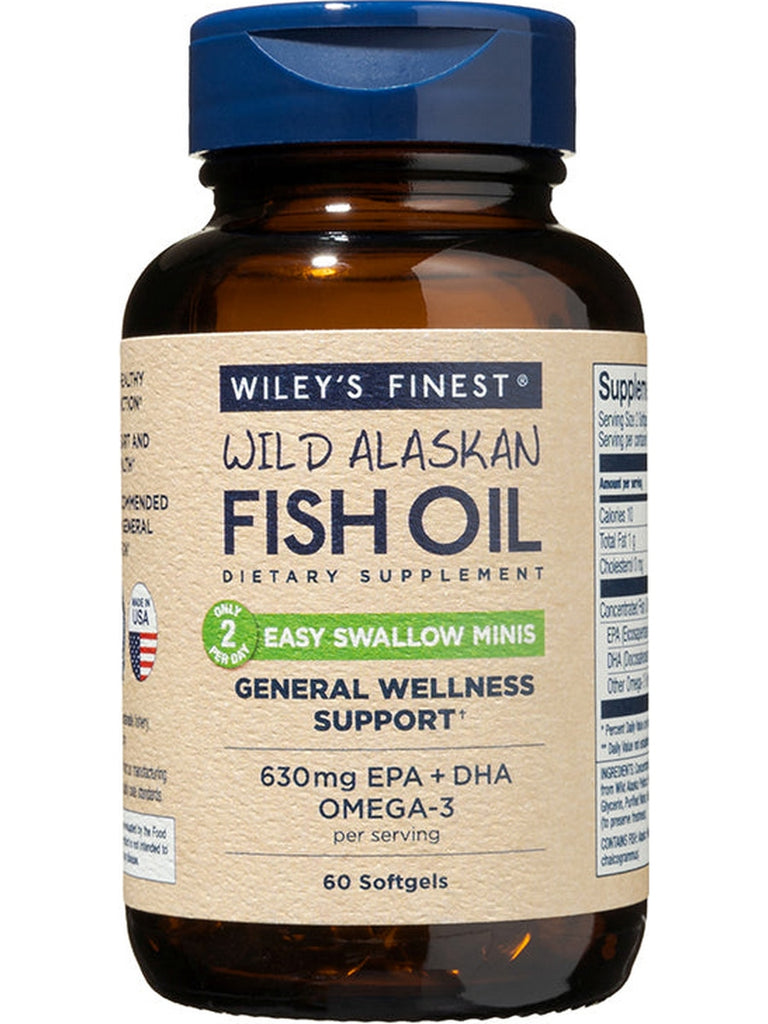 Wiley's Finest, Easy Swallow Minis, 60 Softgels