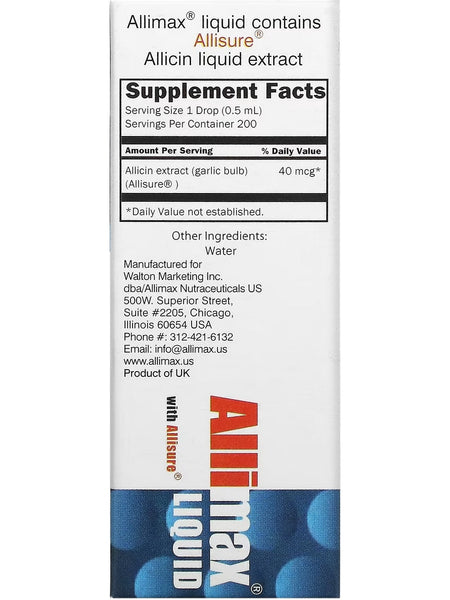 Allimax Nutraceuticals, Allimax Liquid with Allisure, 1/3 fl oz