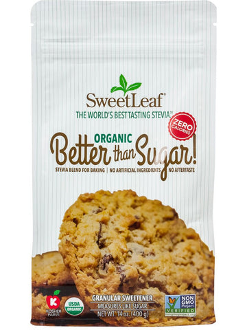 SweetLeaf, SweetLeaf Organic Better than Sugar Granular Sweetener, 14 oz