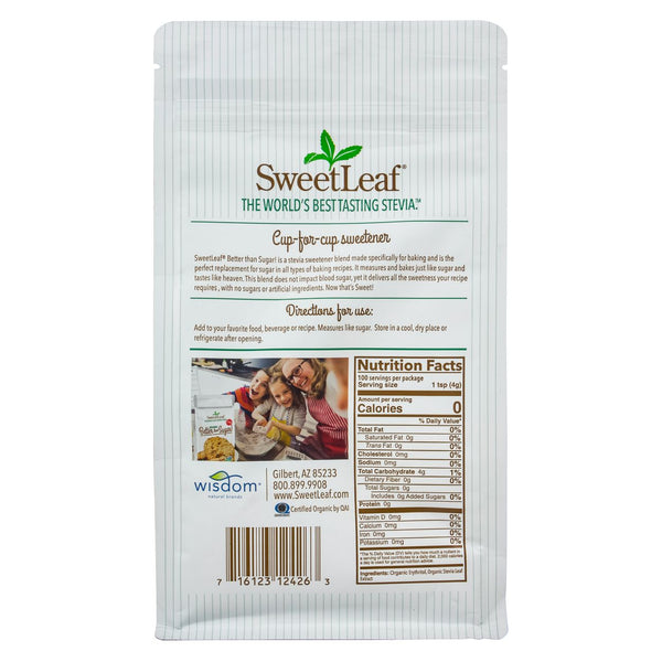 SweetLeaf, SweetLeaf Organic Better than Sugar Granular Sweetener, 14 oz