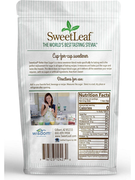 SweetLeaf, SweetLeaf Organic Better than Sugar Powdered Sweetener, 14 oz