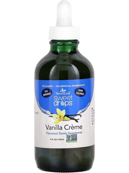 SweetLeaf, Sweet Drops Vanilla Crème Stevia Sweetener, 4 fl oz