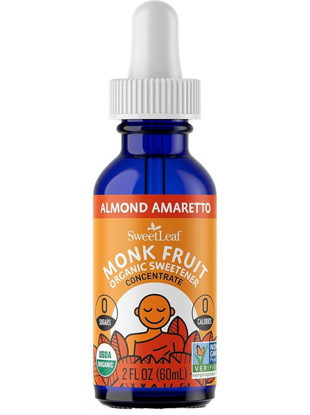 SweetLeaf, SweetLeaf Organic Monk Fruit Sweetener Concentrate Almond Amaretto, 2 fl oz