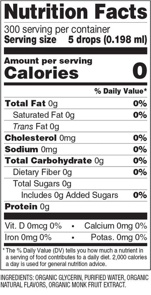 SweetLeaf, SweetLeaf Organic Monk Fruit Sweetener Concentrate Almond Amaretto, 2 fl oz
