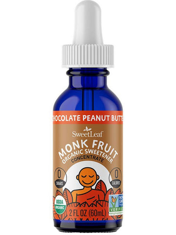 SweetLeaf, SweetLeaf Organic Monk Fruit Sweetener Concentrate Chocolate Peanut Butter, 2 fl oz