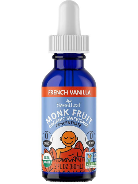 SweetLeaf, SweetLeaf Organic Monk Fruit Sweetener Concentrate French Vanilla, 2 fl oz