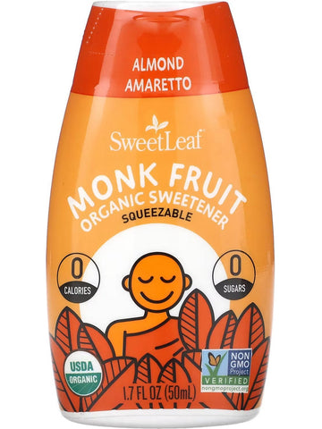 SweetLeaf, SweetLeaf Organic Monk Fruit Sweetener Squeezable Almond Amaretto, 1.7 oz fl oz