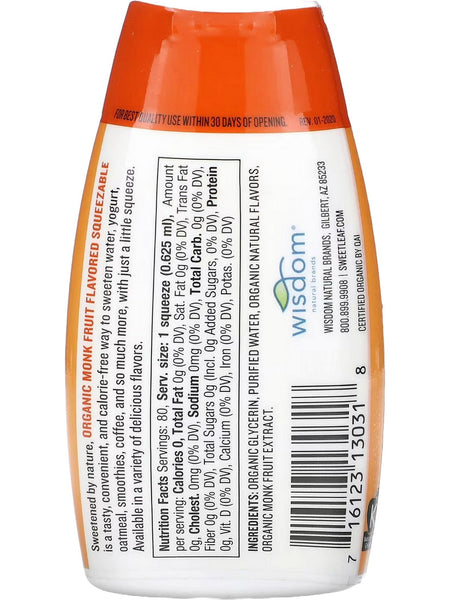 SweetLeaf, SweetLeaf Organic Monk Fruit Sweetener Squeezable Almond Amaretto, 1.7 oz fl oz