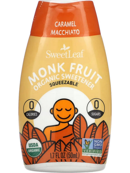 SweetLeaf, SweetLeaf Organic Monk Fruit Sweetener Squeezable Caramel Macchiato, 1.7 oz fl oz
