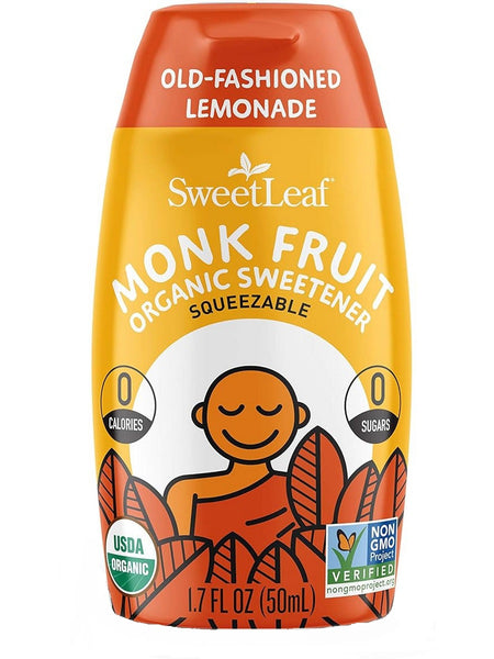 SweetLeaf, SweetLeaf Organic Monk Fruit Sweetener Squeezable Old Fashioned Lemonade, 1.7 oz fl oz