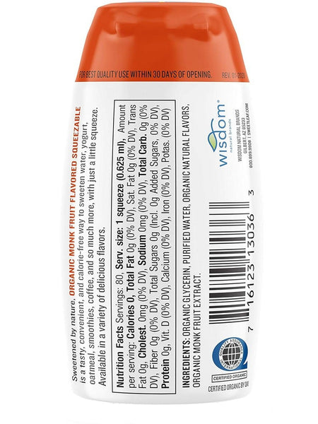 SweetLeaf, SweetLeaf Organic Monk Fruit Sweetener Squeezable Orange Passionfruit, 1.7 oz fl oz