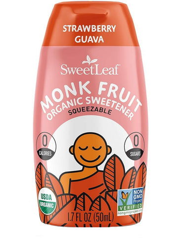 SweetLeaf, SweetLeaf Organic Monk Fruit Sweetener Squeezable Strawberry Guava, 1.7 oz fl oz